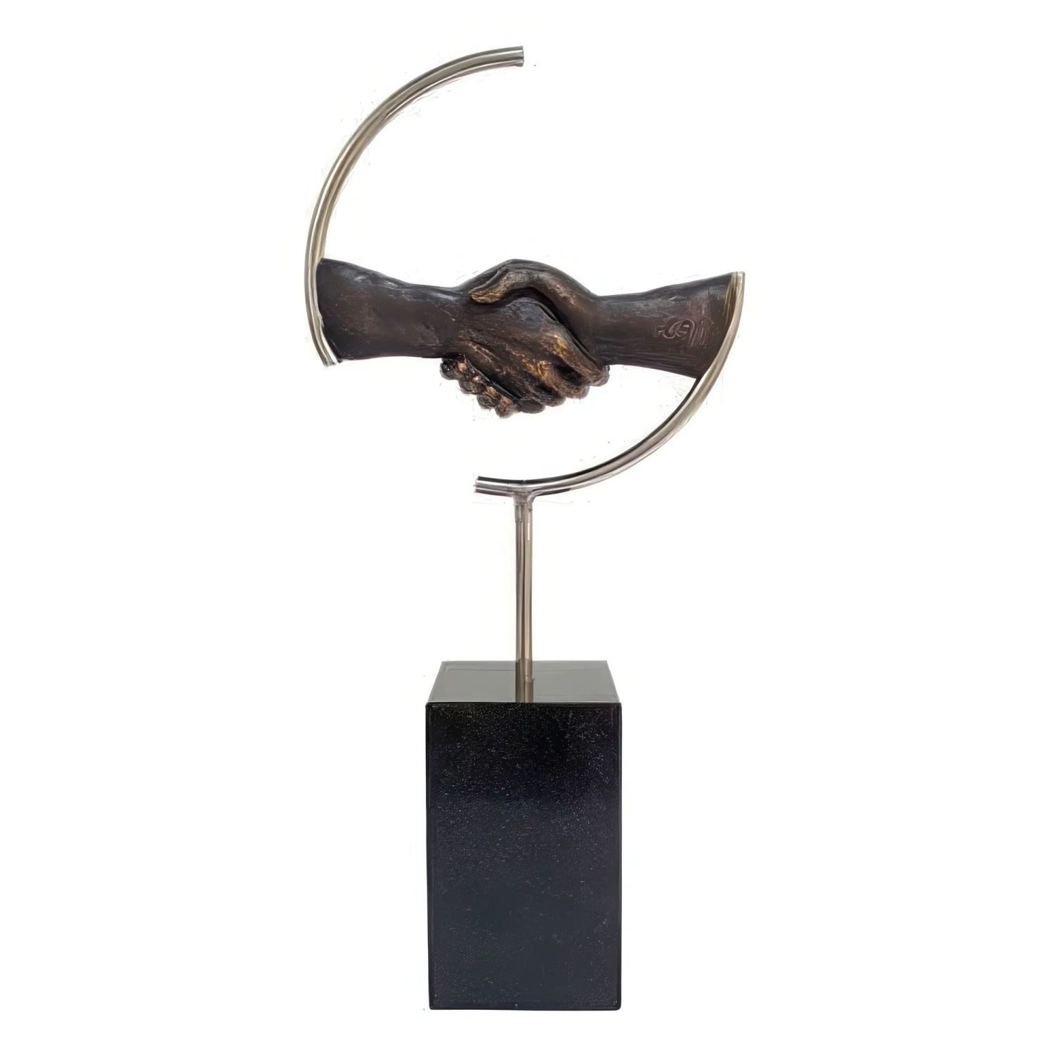 Statueta bronz masiv "Intelegere"