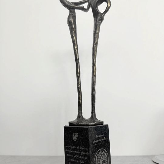 Statueta bronz masiv "Multumesc"