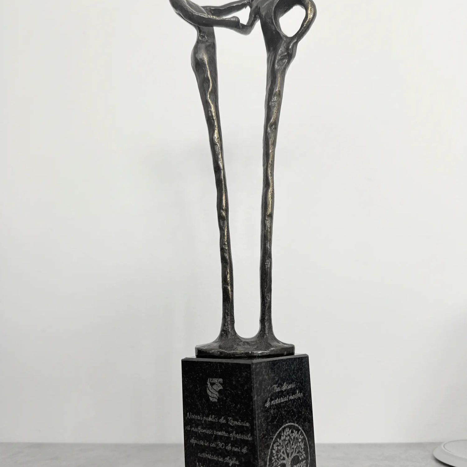 Statueta bronz masiv "Multumesc"