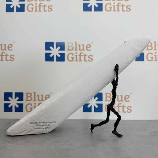 Statueta bronz "Om de baza"