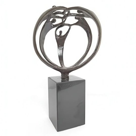 Statueta bronz masiv "Uniti suntem o forta"
