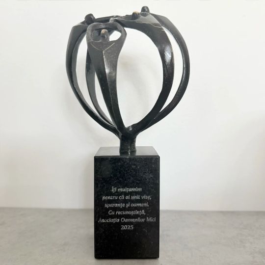 Statueta bronz masiv "Uniti suntem o forta"