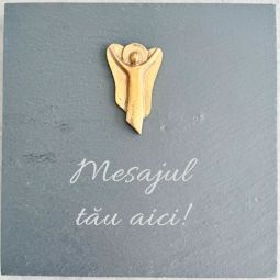 Placheta piatra "Ingeras" bronz masiv