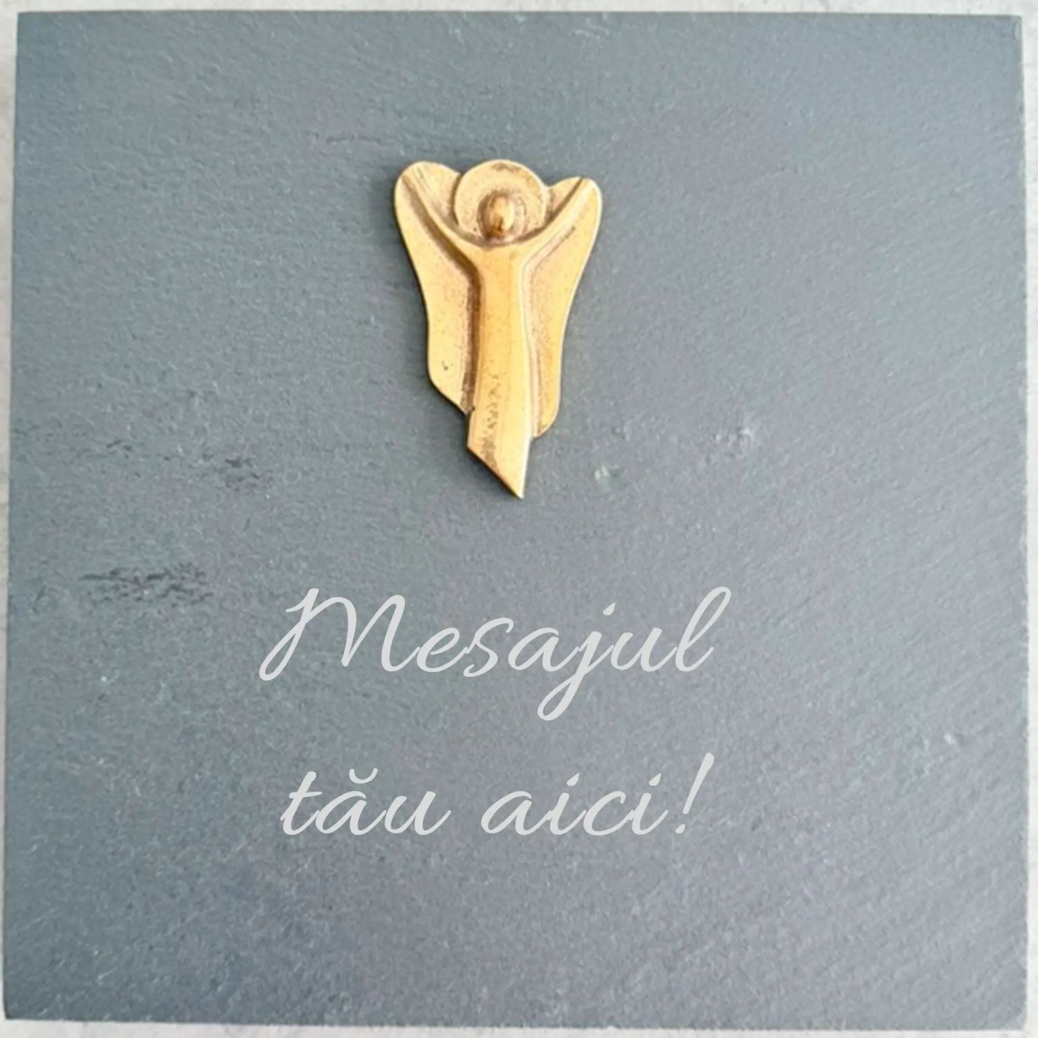 Placheta piatra "Ingeras" bronz masiv