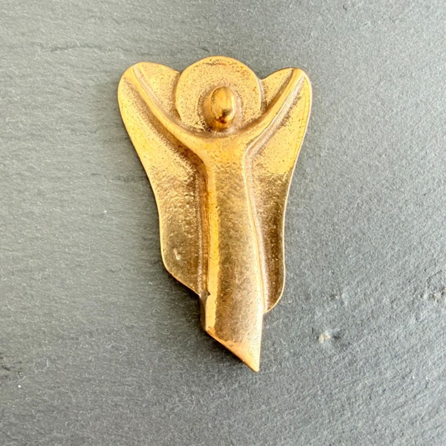 Placheta piatra "Ingeras" bronz masiv