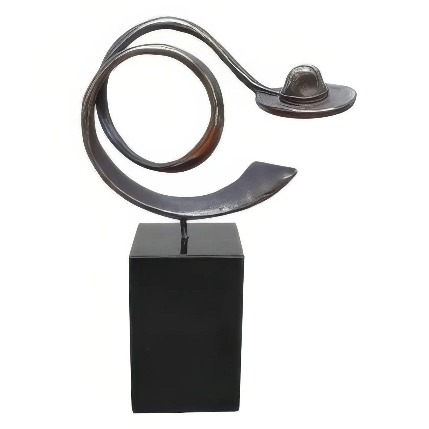 Statueta bronz "Felicitari, Jos palaria"