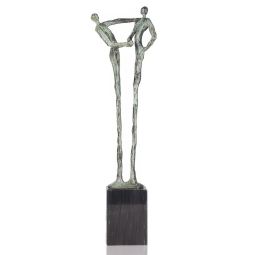 Statueta bronz masiv "Multumesc" L
