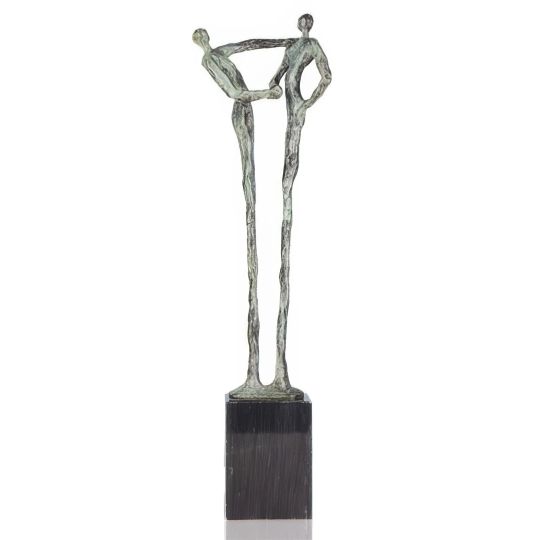 Statueta bronz masiv "Multumesc" L