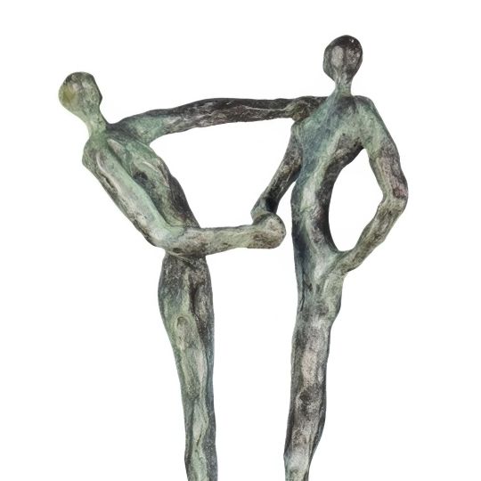 Statueta bronz masiv "Multumesc" L