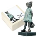 Statueta bronz "Fetita cu flori"