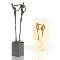 Statueta bronz masiv "Multumesc"