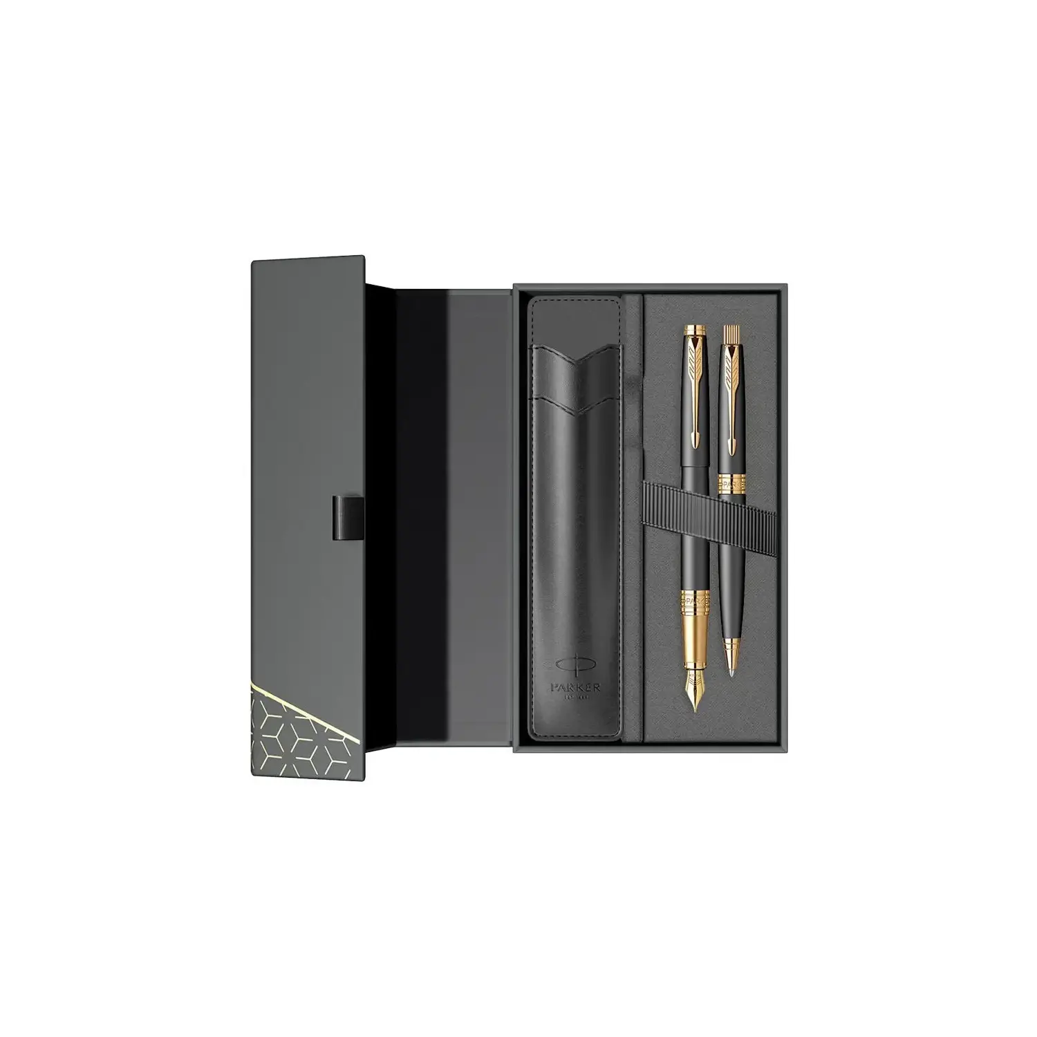 Set Pix si Stilou Parker Aster Gold cu etui