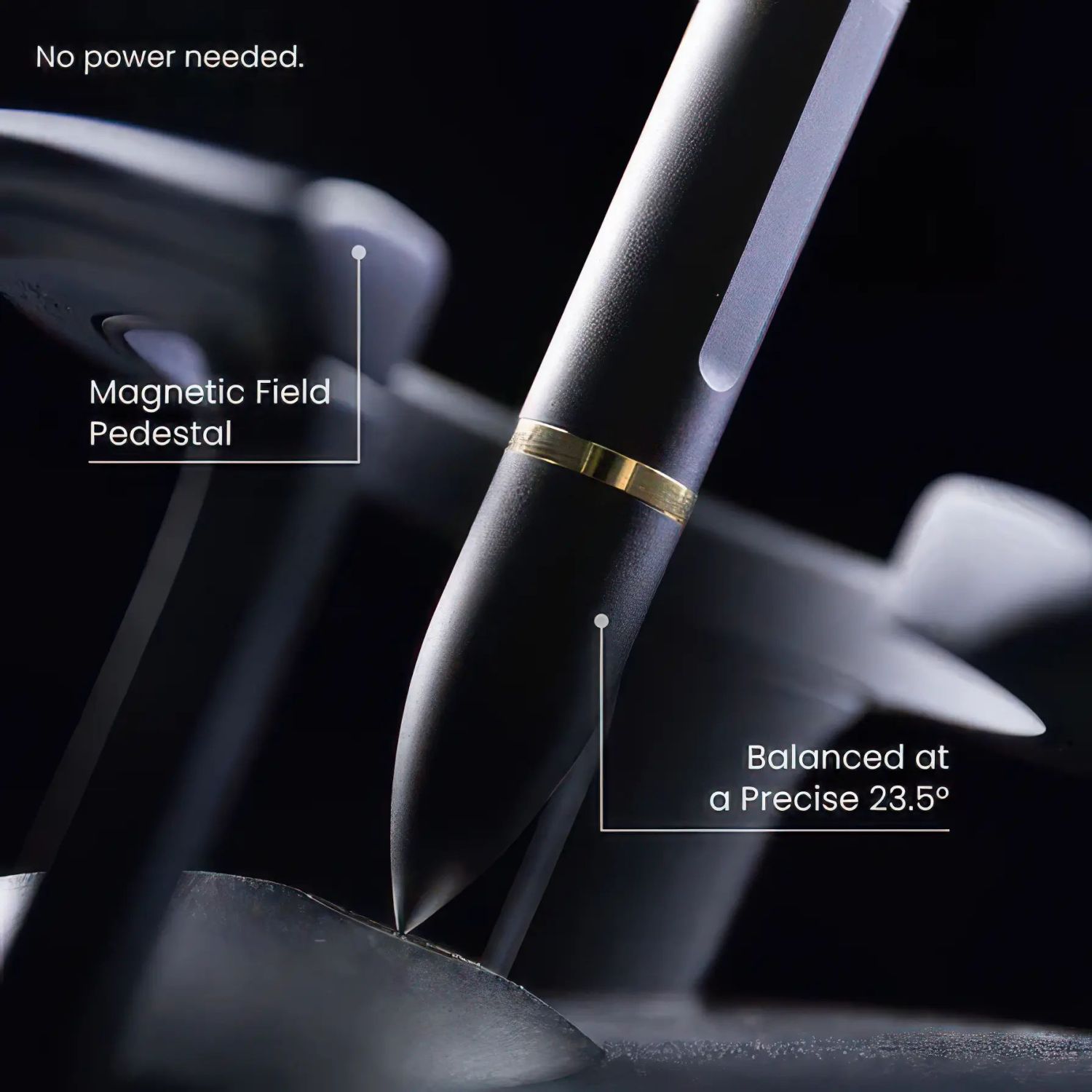 Hoverpen Interstellar Space Black placat cu Aur 18K