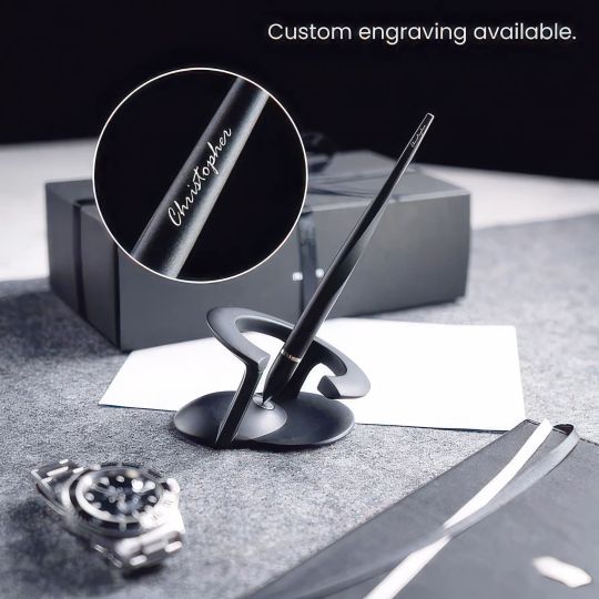 Hoverpen Interstellar Space Black placat cu Aur 18K