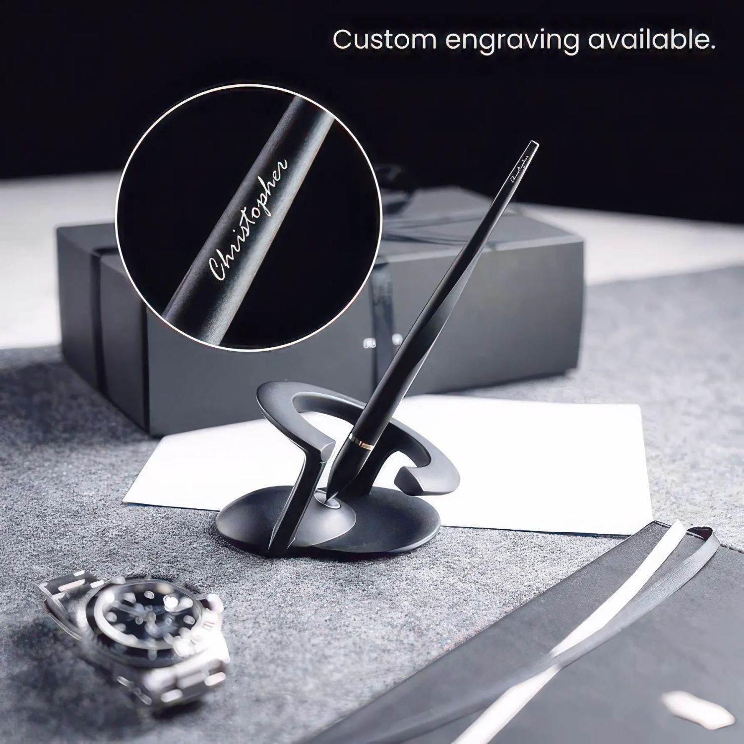 Hoverpen Interstellar Space Black placat cu Aur 18K