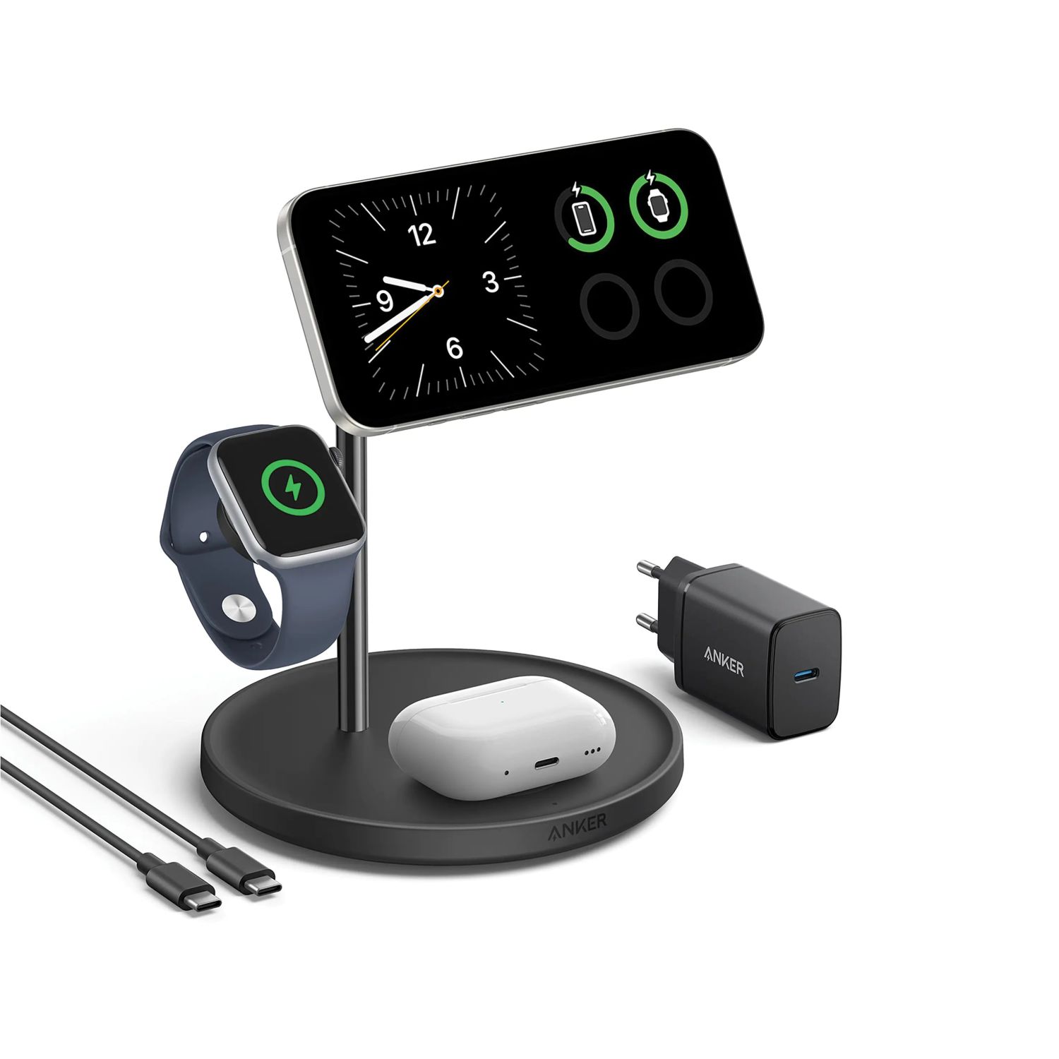Suport de încărcare wireless 3 în 1 Anker MagGo