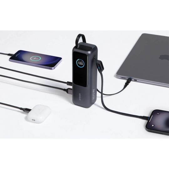 Powerbank Anker 25.000mAh 165W cu cablu retractabil