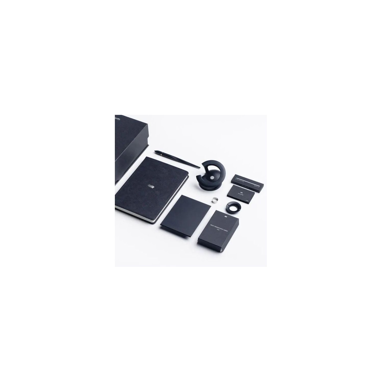 Set birou Hoverpen Interstellar Space Black placat cu Aur 18K