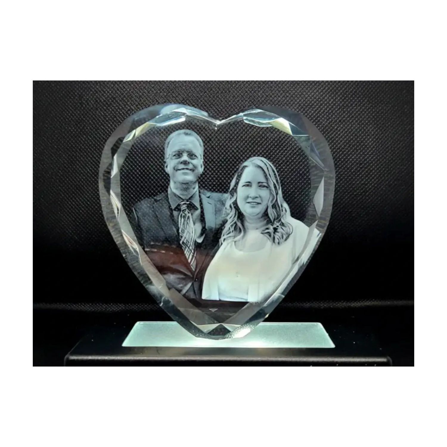 Inima din cristal personalizată