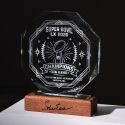Trofeu din cristal Octogon personalizat