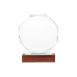 Trofeu din cristal Octogon personalizat