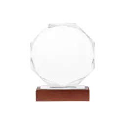 Trofeu din cristal Octogon personalizat