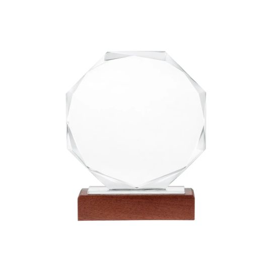 Trofeu din cristal Octogon personalizat