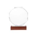 Trofeu din cristal Octogon personalizat