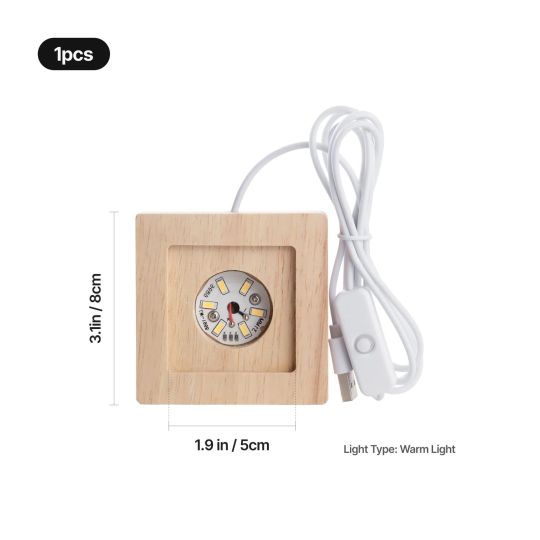 Baza luminoasa patrata USB