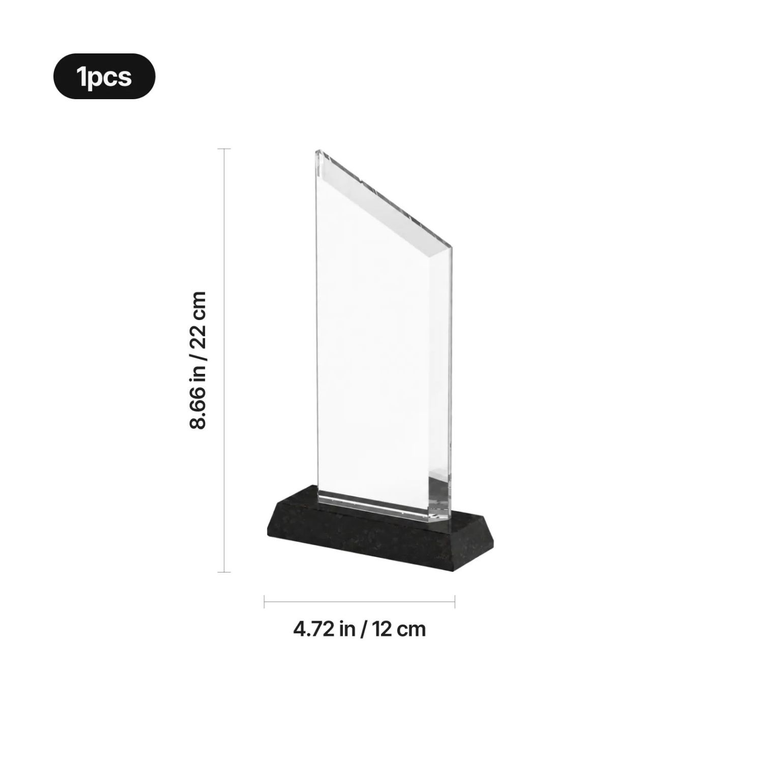 Trofeu din cristal Marble personalizat