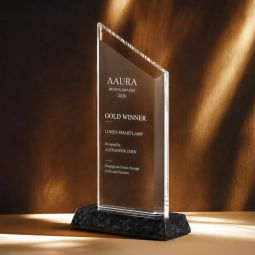 Trofeu din cristal Marble personalizat
