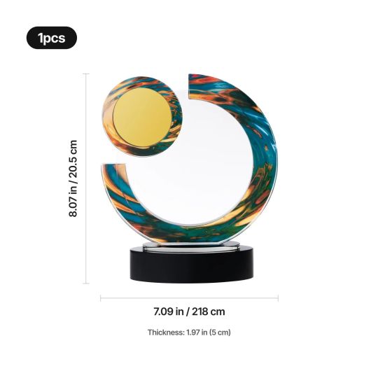 Trofeu din cristal Swirl personalizat