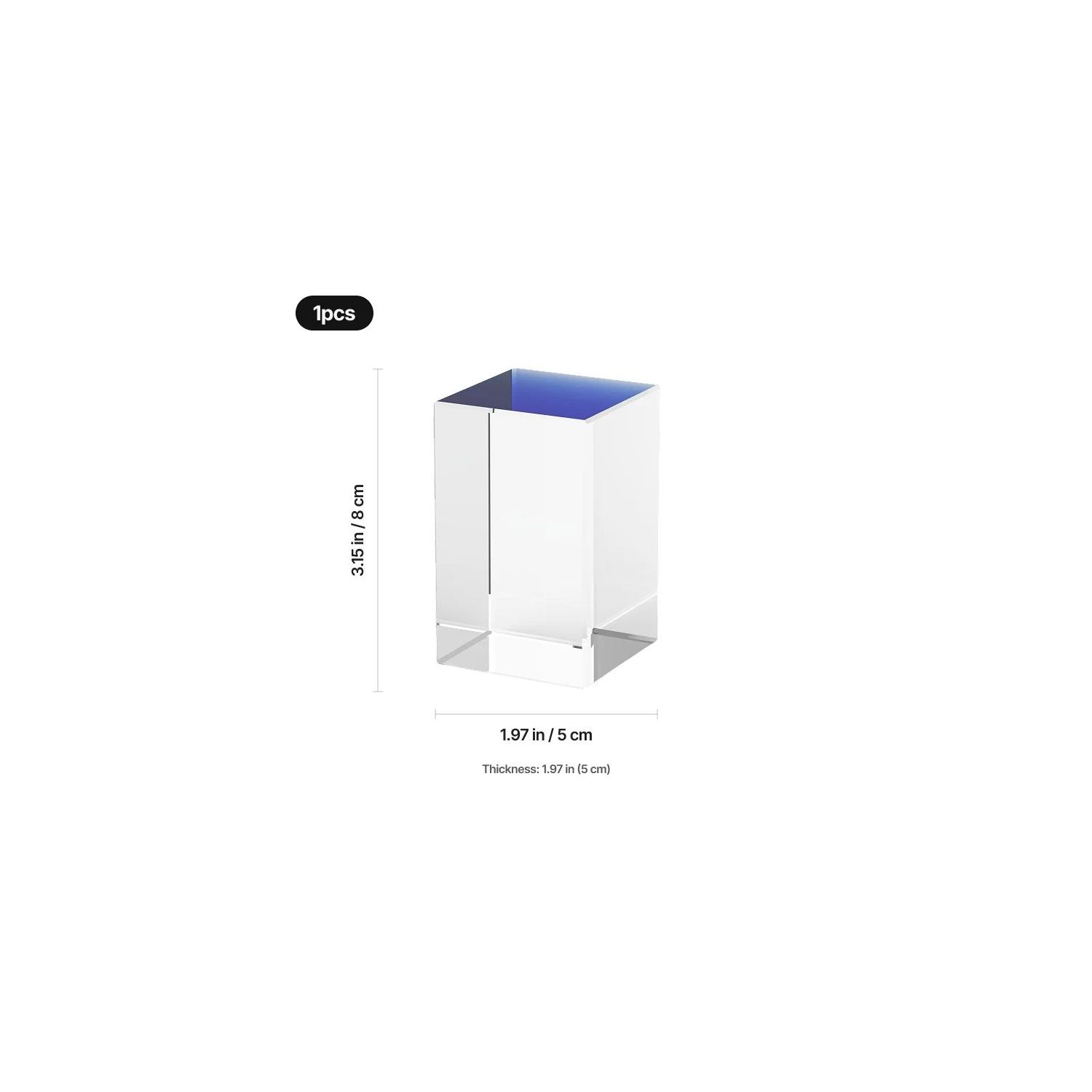 Bloc din cristal Blue 8 personalizat