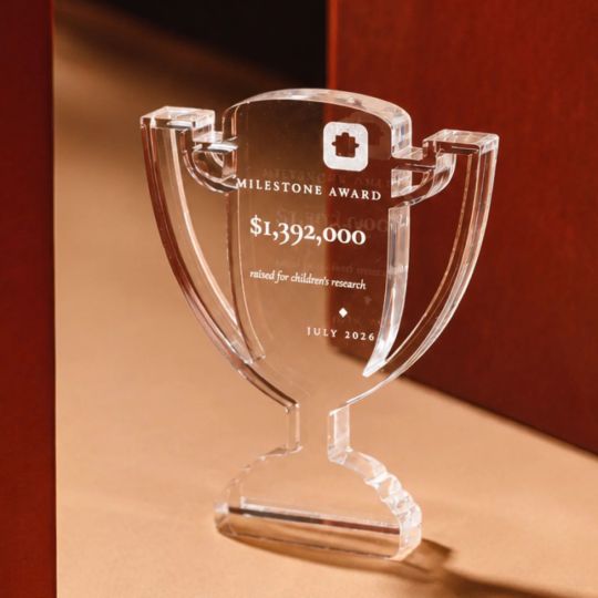 Trofeu din acril Champion personalizat