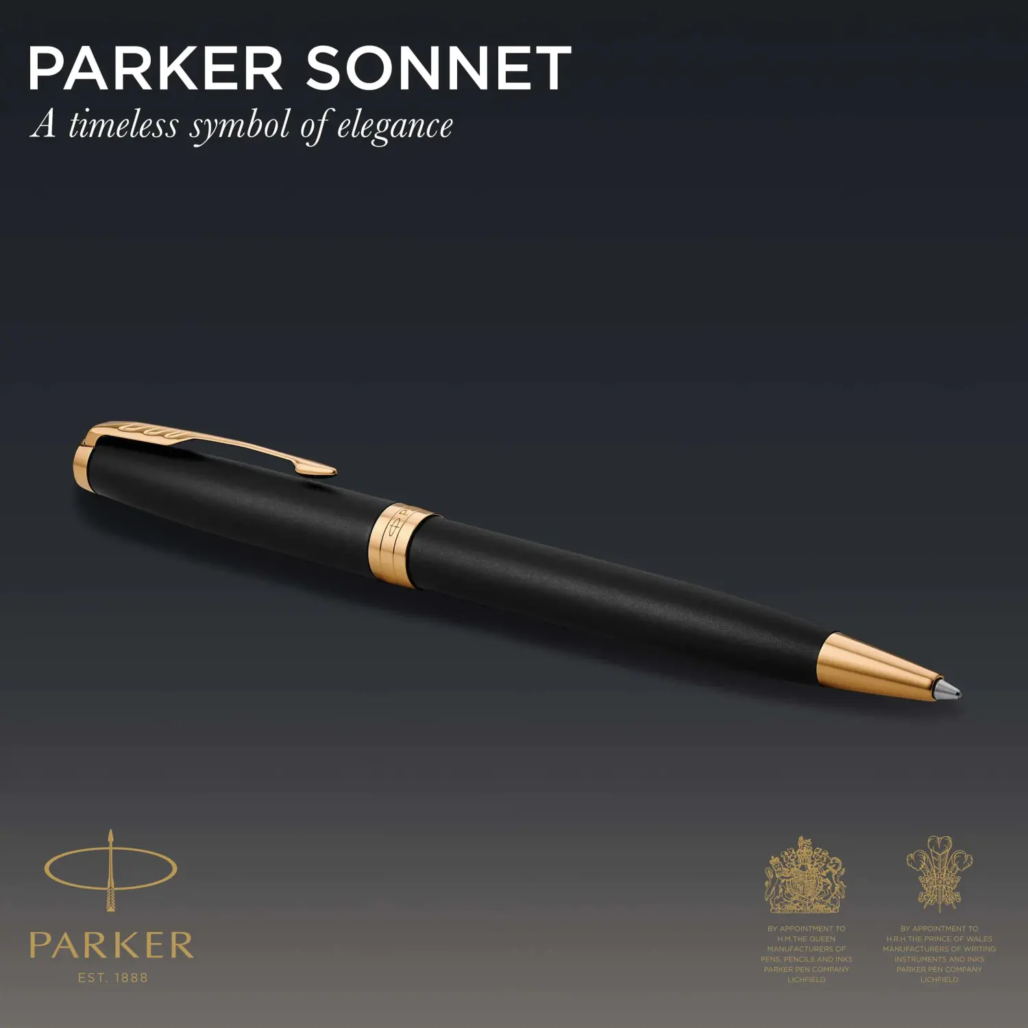 Pix Parker Sonnet Royal Matte placat cu aur 23K
