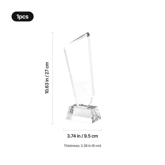 Trofeu din cristal Edge personalizat