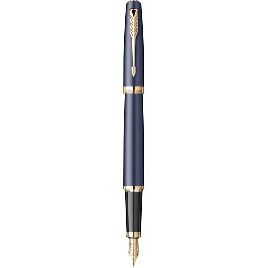 Stilou Parker Meridian Royal Blue placat cu aur 23K