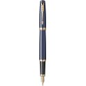 Stilou Parker Meridian Royal Blue placat cu aur 23K