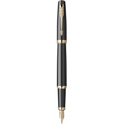 Stilou Parker Meridian Black placat cu aur 23K