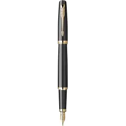 Stilou Parker Meridian Black placat cu aur 23K