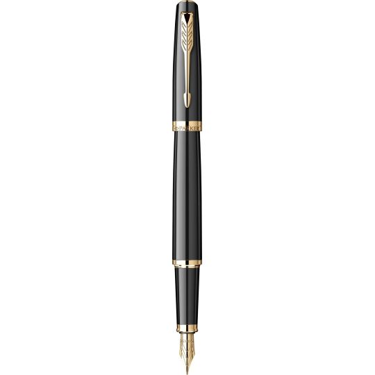 Stilou Parker Meridian Black placat cu aur 23K