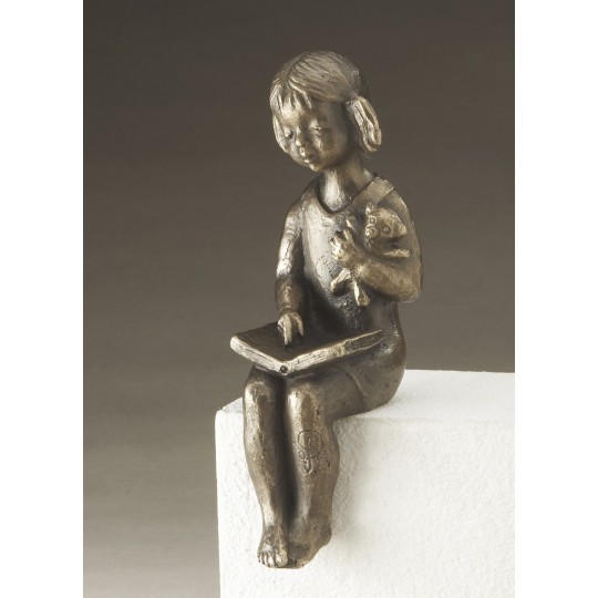 Statueta bronz "Fata citind" editie limitata