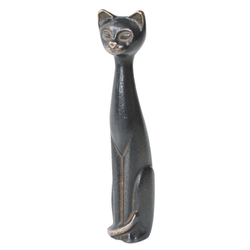 Statueta bronz "Pisica sezand"