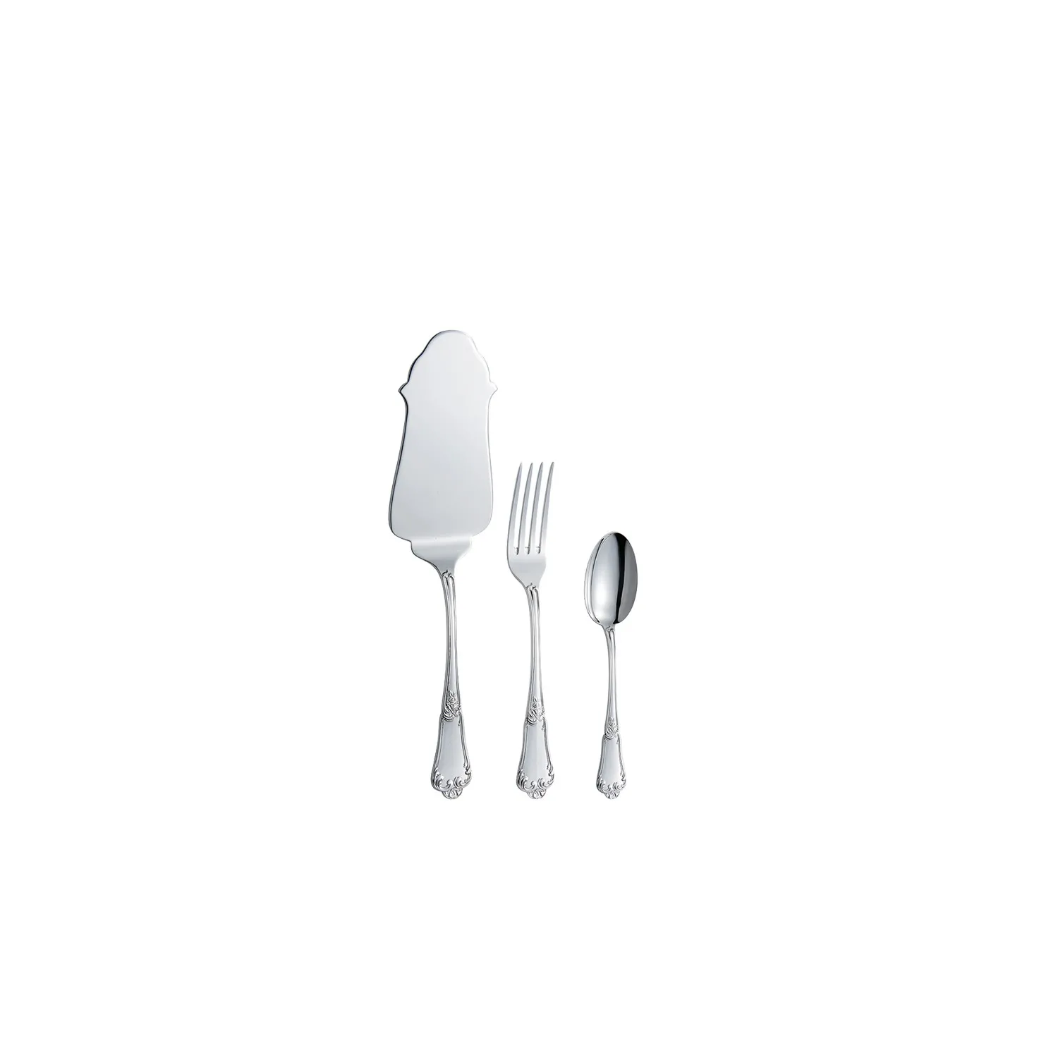 Set tacamuri argint masiv Floreale, 126 piese