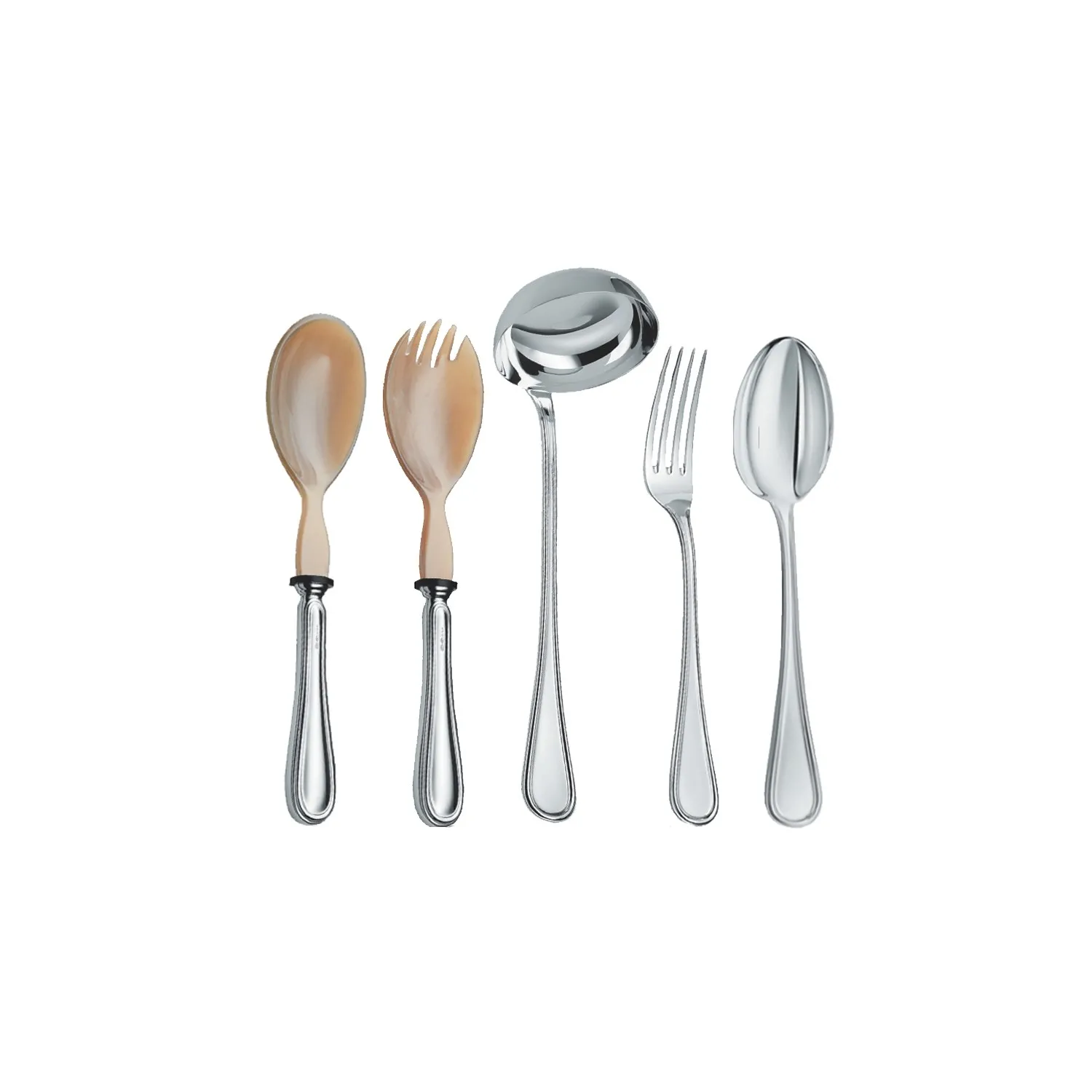 Set tacamuri argint masiv Inglese, 77 piese