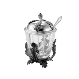Vas miere argint masiv si cristal Acanthus