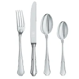 Set tacamuri argint masiv Barocco, 24 piese