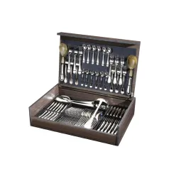 Set tacamuri argint masiv Conchiglia, 77 piese