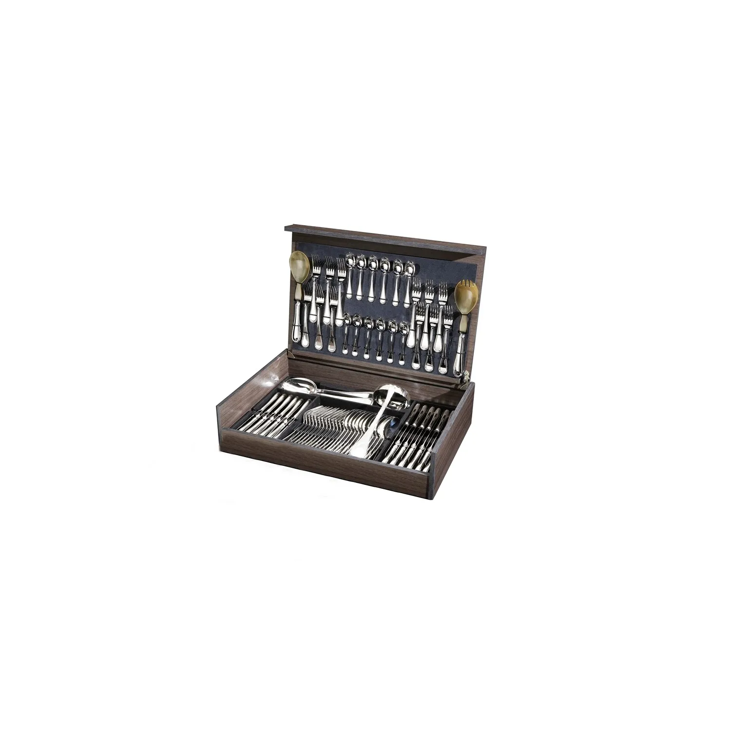 Set tacamuri argint masiv Conchiglia, 77 piese