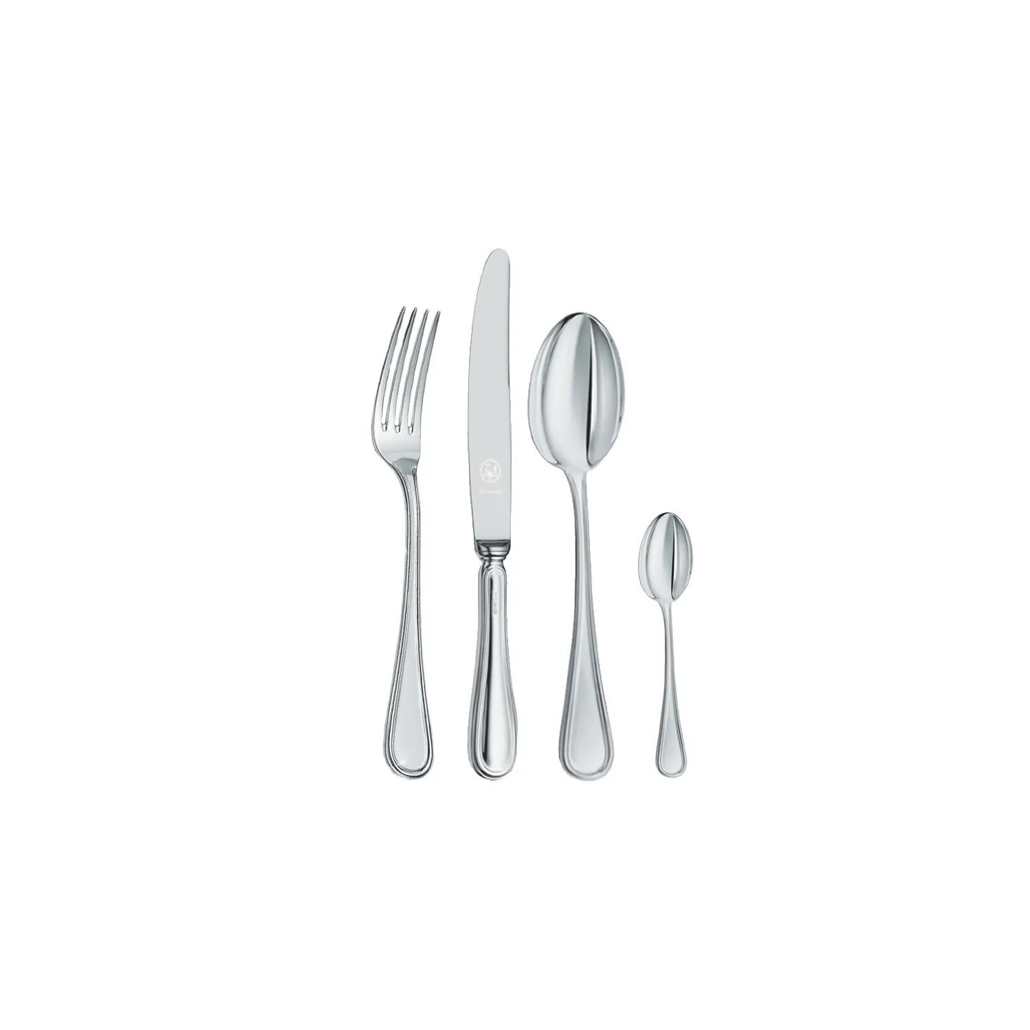 Set tacamuri argint masiv Inglese, 48 piese